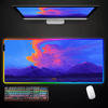 Landscape And Sunset Glow RGB Mouse Pad Gaming Mousepads LED Mouse Mat  Keyboard Mat Anti-slip 40x90cm Mousepad Luminous Desk Rug