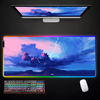 Landscape And Sunset Glow RGB Mouse Pad Gaming Mousepads LED Mouse Mat  Keyboard Mat Anti-slip 40x90cm Mousepad Luminous Desk Rug