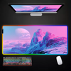 Landscape And Sunset Glow RGB Mouse Pad Gaming Mousepads LED Mouse Mat  Keyboard Mat Anti-slip 40x90cm Mousepad Luminous Desk Rug