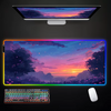 Landscape And Sunset Glow RGB Mouse Pad Gaming Mousepads LED Mouse Mat  Keyboard Mat Anti-slip 40x90cm Mousepad Luminous Desk Rug
