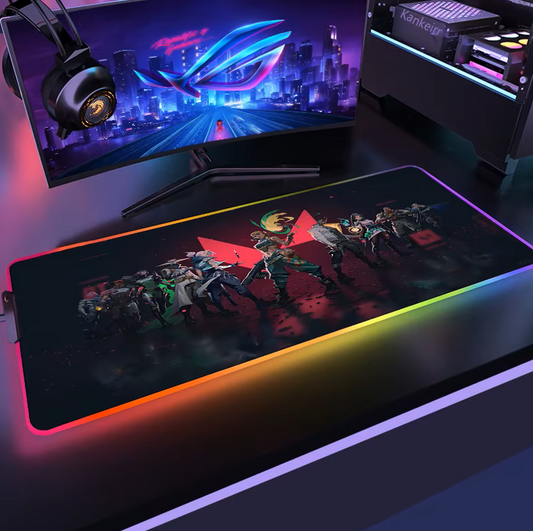 Valorant RGB Pad Large Mousepad Desk Protector Pc