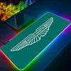 Aston Martin F1 logo Mouse Pad Xxl Laptop music Mat Gaming Rgb Mousepad Backlit Keyboard Gamer Girl Table Pads Deskpad