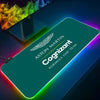 Aston Martin F1 logo Mouse Pad Xxl Laptop music Mat Gaming Rgb Mousepad Backlit Keyboard Gamer Girl Table Pads Deskpad