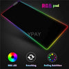 RGB Mousepad White Large Gaming Mousepads Simple Lines Luminous Mouse Pads Big LED Mouse Mat PC Gamer Desk Pad Backlit Deskmats