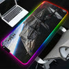 LED Mouse Pad Star Wars Spacecraft HD Large Game RGB Mousepad Computer Keyboard Office Desk Pad Laptop Desktop Accessories XXL