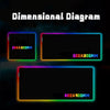 RGB Mousepad White Large Gaming Mousepads Simple Lines Luminous Mouse Pads Big LED Mouse Mat PC Gamer Desk Pad Backlit Deskmats