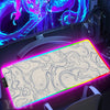 RGB Mousepad White Large Gaming Mousepads Simple Lines Luminous Mouse Pads Big LED Mouse Mat PC Gamer Desk Pad Backlit Deskmats