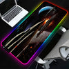 LED Mouse Pad Star Wars Spacecraft HD Large Game RGB Mousepad Computer Keyboard Office Desk Pad Laptop Desktop Accessories XXL