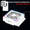 LED Cooling Fan 3 Gears Adjustable High Speed Vertical Stand Cooling Cooler 7 Lighting Modes For Xbox Series S Console Accessory