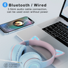 Wireless Girls Gaming Headset With Ears and Microphone Built-in