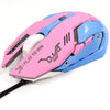 Breathing LED USB Wired Optical Pink-Blue Mouse 2400DPI