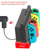 Fast Charging Dock Stand 5 IN 1 Controller Charger Charging Station for Nintendo Switch NS Joy-Con Game Console with Indicator