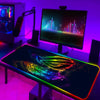 ROG Mouse Pad Rgb Cute Mousepad Gamer Keyboard Mat LED Computer Mausepad Keyboards Accessories Gaming Desk Mat Mouse Carpet Xxl