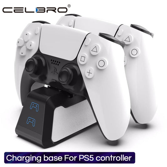 For Sony PS5 Controller Charger USB Port DualSense Fast Charging Dock Station with LED Indicator for charge up 2 PS5 Controllers