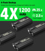 Spare Battery 4X1200mAh Rechargeable Battery For Xbox Series X/S/Xbox One S/X/Xbox One Controller  + USB Battery Charger