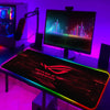 ROG Mouse Pad Rgb Cute Mousepad Gamer Keyboard Mat LED Computer Mausepad Keyboards Accessories Gaming Desk Mat Mouse Carpet Xxl