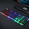 Flash LED Gaming Keyboard Keycaps Gradient Punk Round Key Board for Samsung Xiaomi PC Laptop Wired Keyboard 104 Keys