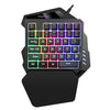 One Hand Professional Competitive Mini RGB 35 Keys Keyboard