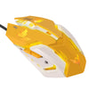 Breathing LED USB Wired Optical Yellow  Mouse 2400DPI