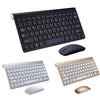 Wireless Silent Mini Multimedia Full-size Keyboard and Mouse Combo Set 2.4G