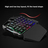 One Hand Professional Competitive Mini RGB 35 Keys Keyboard