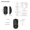 Delux M700A Lightweight RGB Gaming Mouse 67g 7200DPI 1000Hz Ergonomic Mice with Ultra Weave Cable For Computer Gamer