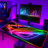 ROG Mouse Pad Rgb Cute Mousepad Gamer Keyboard Mat LED Computer Mausepad Keyboards Accessories Gaming Desk Mat Mouse Carpet Xxl