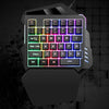 One Hand Professional Competitive Mini RGB 35 Keys Keyboard