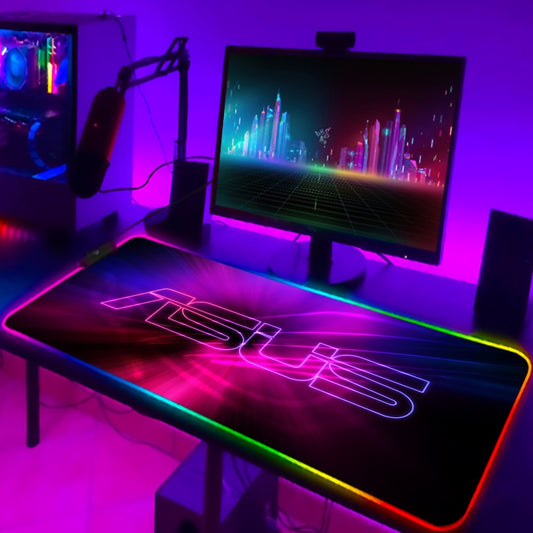 ROG Mouse Pad Rgb Cute Mousepad Gamer Keyboard Mat LED Computer Mausepad Keyboards Accessories Gaming Desk Mat Mouse Carpet Xxl