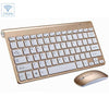 Wireless Silent Mini Multimedia Full-size Keyboard and Mouse Combo Set 2.4G