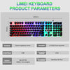 Flash LED Gaming Keyboard Keycaps Gradient Punk Round Key Board for Samsung Xiaomi PC Laptop Wired Keyboard 104 Keys