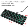 Mechanical Gaming Keyboard RGB Backlit 61-key Mini V700