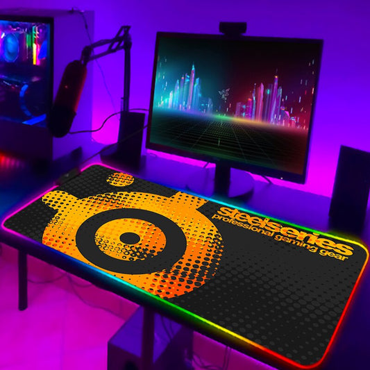 Rgb Mouse Pad Xxl Steelseries Laptop Mat Gaming Mousepad 900x400 Backlit Keyboard Gamer Girl Table Pads Deskpad Mausepad Cs Go