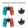 Charging Grip compatible with Nintendo Switch controller Charging Dock for NS gamepad Portable V-Shaped Handle Charger