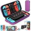 Nintendo Switch Carrying Bag Case with 9 in 1 Accessories Kit and 6 Pcs Thumb Grip