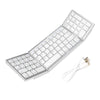 Wireless Folding Keyboard Bluetooth-Compatible Keyboard 81 Keys Touchpad Type-C Rechargeable