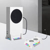 Game Console Holder Cooling Fan 3 Gear Adjustment Game Console Holder Cooling System with Color Light for Xbox Series S