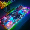 Space LED Light Gaming Mouse pad RGB Keyboard Cover Desk Mat Colorful Surface 3D Vortex MousePad Waterproof Computer Gamer pad