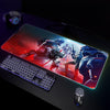 War Backlight Gaming Mousepad Desk Mat RGB Gamer Mousepads Mouse Pad LED Non-Slip Rubber Mouse Mat Keyboard Mat For PC