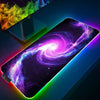 Space LED Light Gaming Mouse pad RGB Keyboard Cover Desk Mat Colorful Surface 3D Vortex MousePad Waterproof Computer Gamer pad