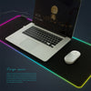 RGB mouse pad LED game Hu Tao Genshin impact light non-slip Rug mouse pad keyboard pad soft Pc accessories waterproof game pad