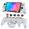 Switch/Switch OLED Grip Holder Adjustable Stand Handle Asymmetrical Controller Holder 5 Card Slots for Nintendo Switch