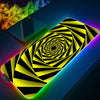 Space LED Light Gaming Mouse pad RGB Keyboard Cover Desk Mat Colorful Surface 3D Vortex MousePad Waterproof Computer Gamer pad