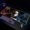 War Backlight Gaming Mousepad Desk Mat RGB Gamer Mousepads Mouse Pad LED Non-Slip Rubber Mouse Mat Keyboard Mat For PC