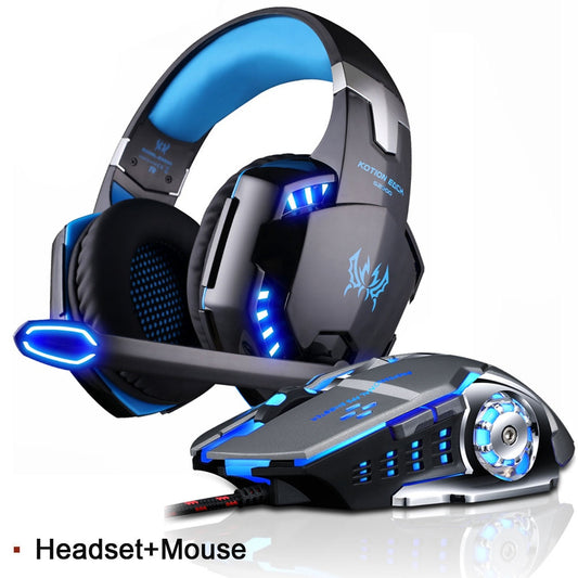 G2000 Gaming Headset Stereo Game Headphone with Microphone + Mouse