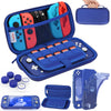 Compatible with Switch Lite Carrying Case, Switch Lite Case with Soft TPU Protective Case Games Card 6 Thumb Grip Caps