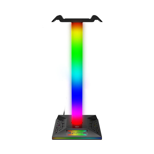 RGB Gaming Headset Stand with 3.5mm Audio and 2 USB Ports