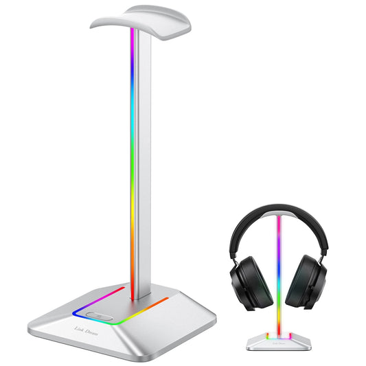 Link Dream RGB Lights White Headset Stand with Type-c USB Ports