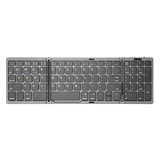 Wireless Folding Keyboard Bluetooth-Compatible Keyboard 81 Keys Touchpad Type-C Rechargeable