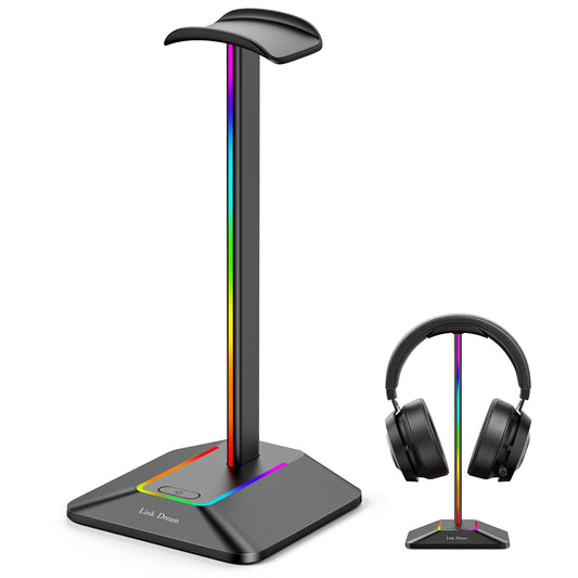 Link Dream RGB Lights Black Headset Stand with Type-c USB Ports